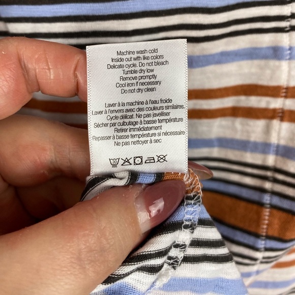 Veronica Beard Jeans Dree Muscle Tee in Rust Blue Multi Size Large. - Picture 5 of 11